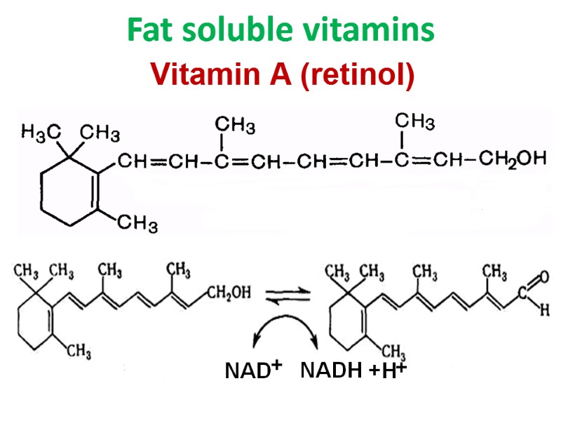 Fat soluble vitamins Vitamin A (retinol)